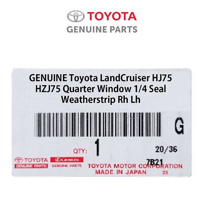 1000040 OEM Toyota LandCruiser HJ75 HZJ75 Quarter Window 1/4 Seal Weatherstrip Rh Lh