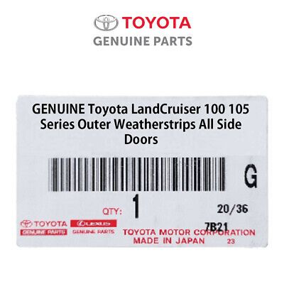 1000021 OEM Toyota LandCruiser 100 105 Series Outer Weatherstrips All Side Doors