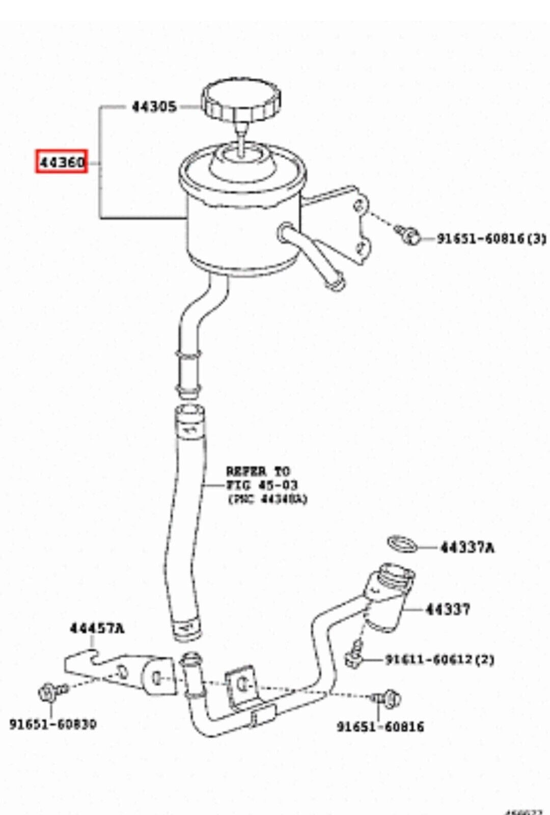 LandCruiser 105 100 Series HZJ HDJ Genuine Power Steering Pump Reservoir Tank - Cerol Auto