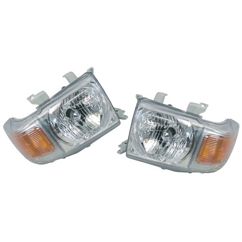 LandCruiser 78 Series VDJ FZJ Front RH LH Headlamp Headlight Unit Set Genuine - Cerol Auto