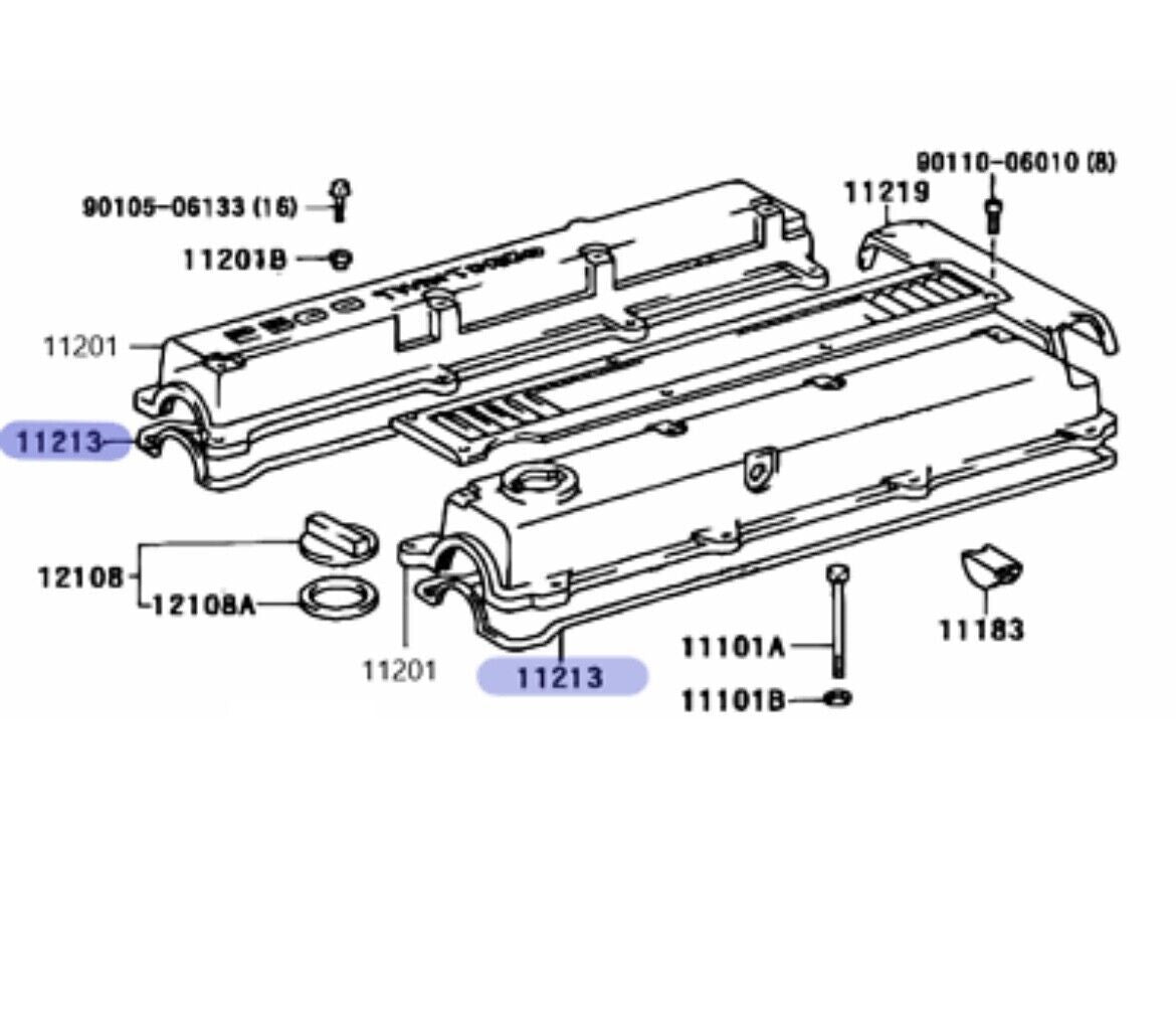 TOYOTA 1JZ-GTE VVTi Genuine Valve Cover Gasket Set JZZ30 JZX100 JZX110 OEM Parts - Cerol Auto