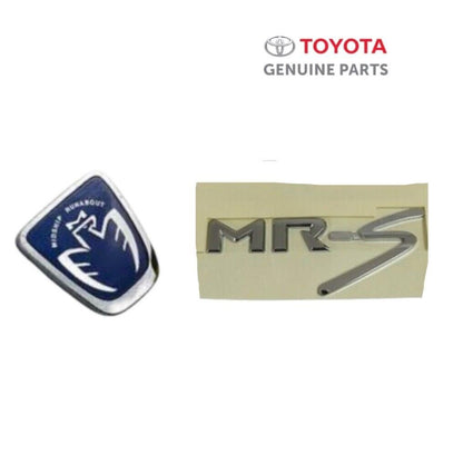 TOYOTA MR2 MR-S ZZW30 Roadster Spyder OEM Front Blue & Rear MR-S Emblem Set - Cerol Auto